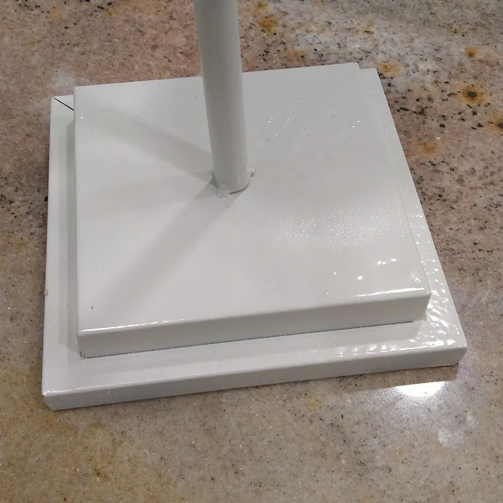 Wire Ivory cream painted candle holder centerpiece shabby chic cottage core